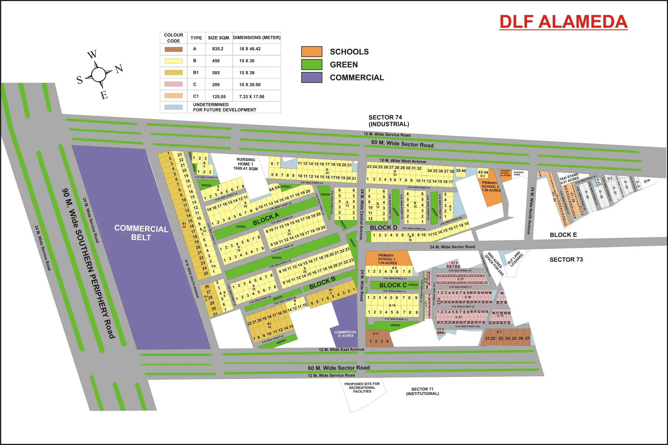 DLF Alameda plot map