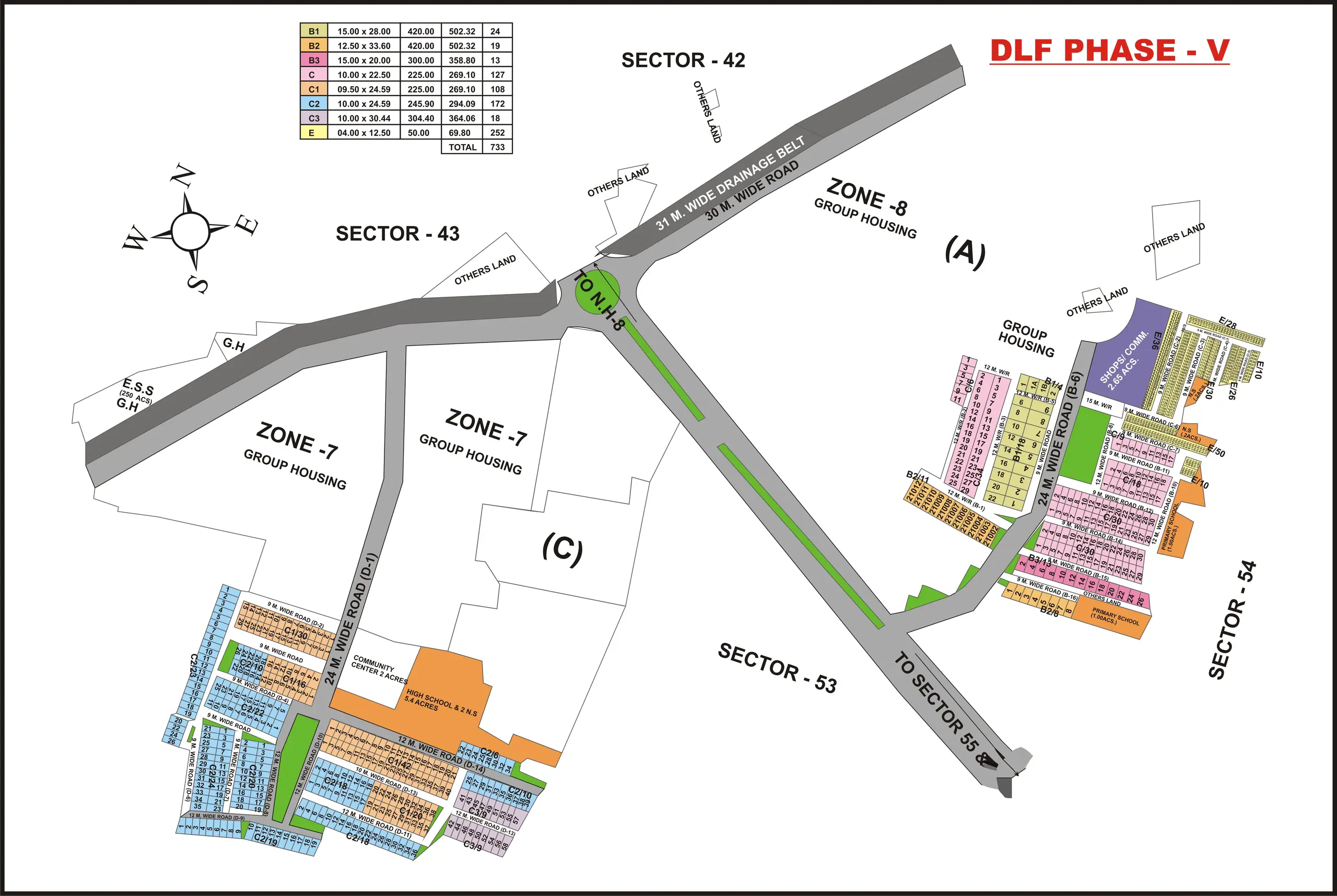 DLF Phase 5 plot map