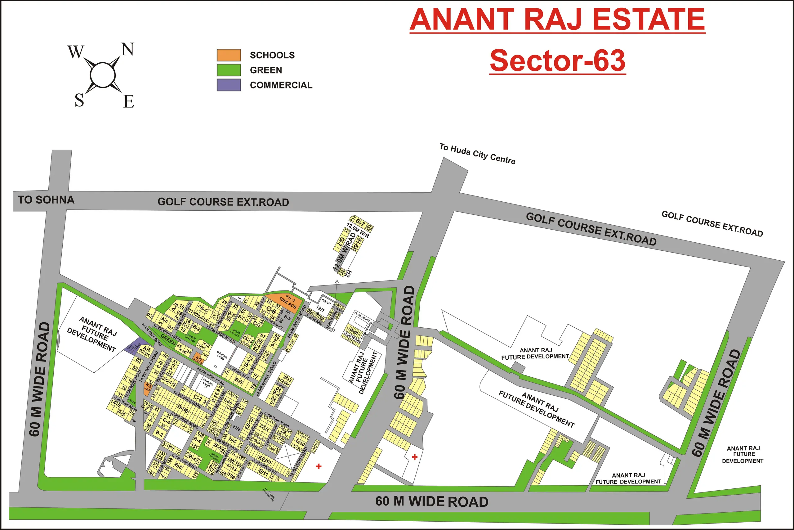 Anant Raj Estate plot map