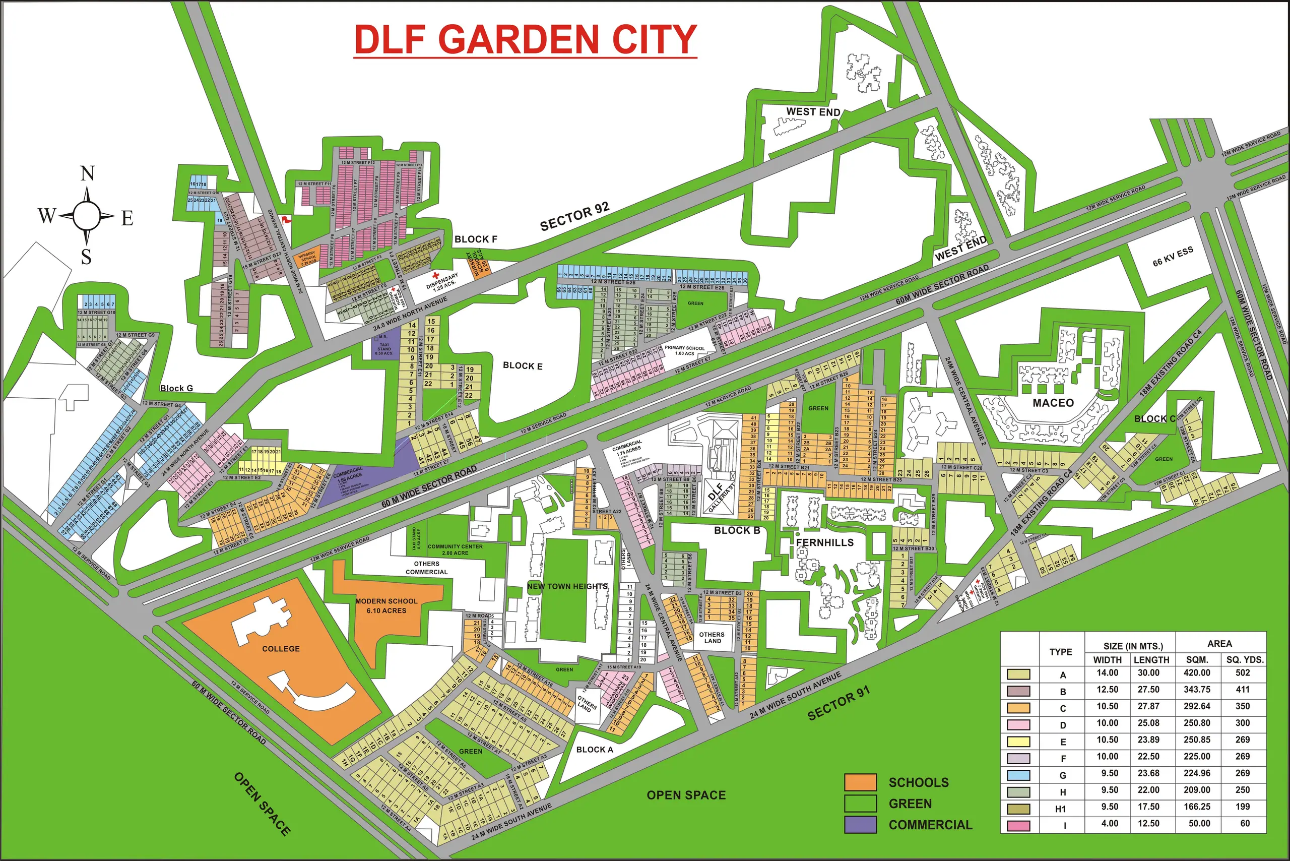 DLF Garden City plot map