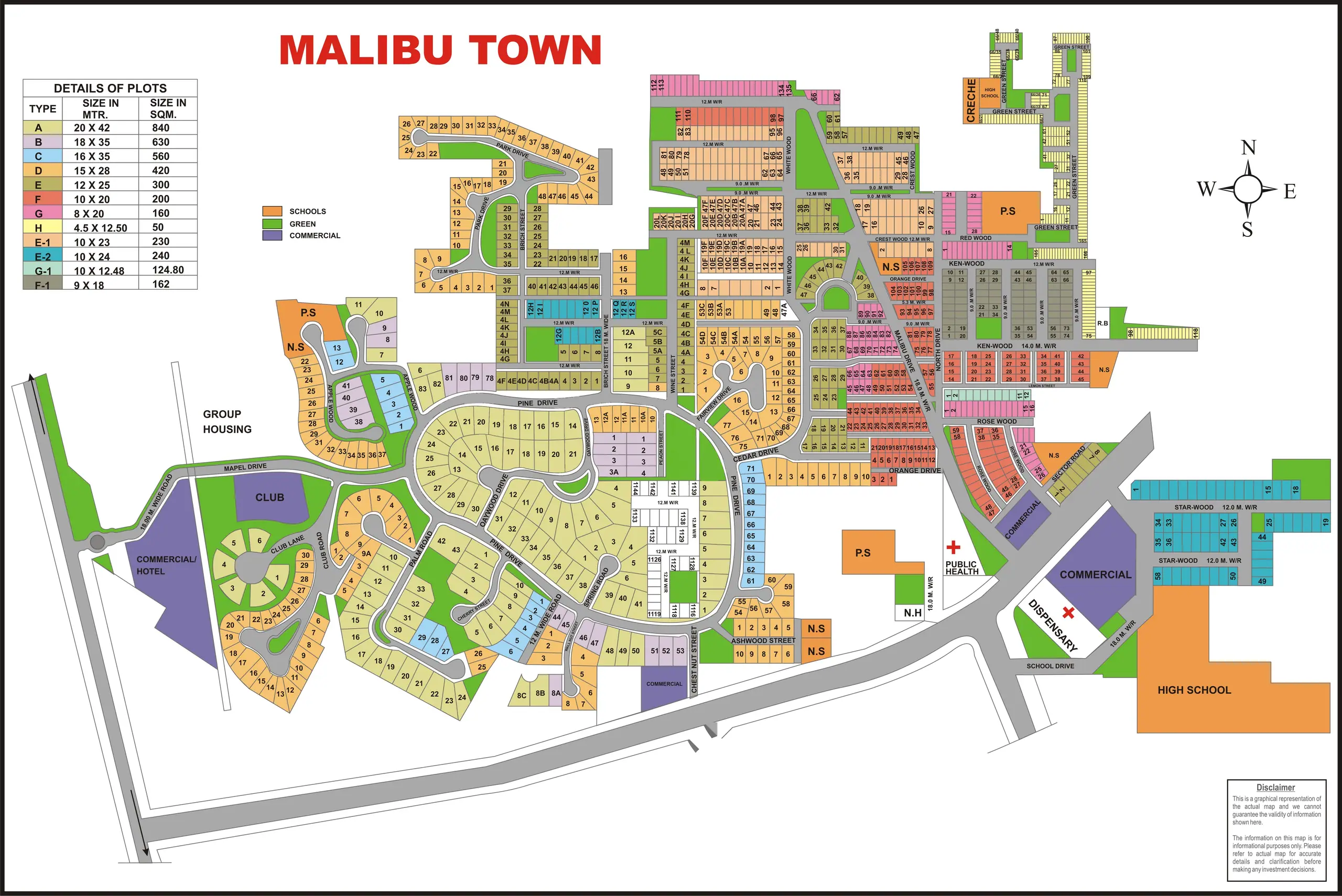 Malibu Towne plot map, Gurugram