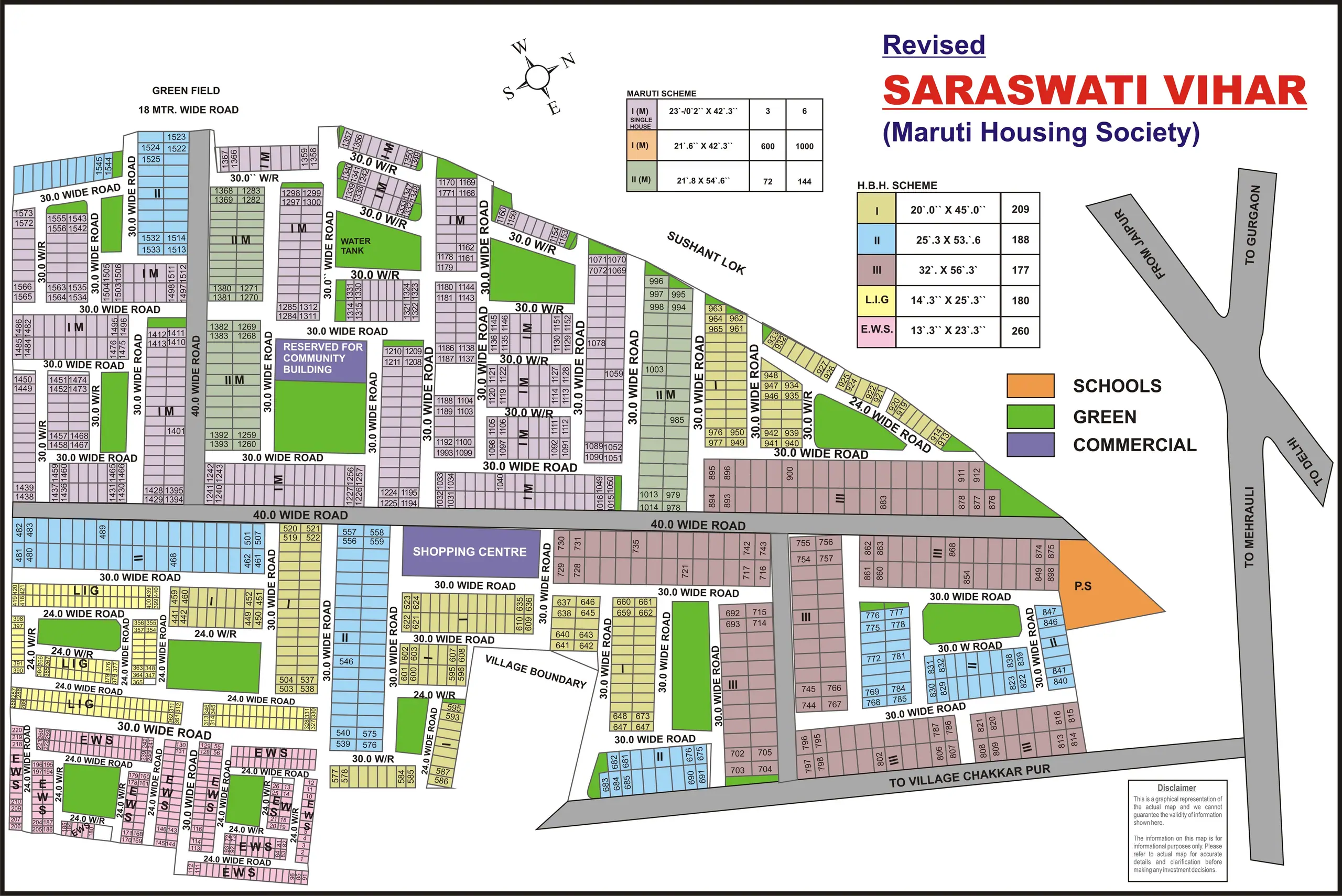 Saraswati Vihar plot map