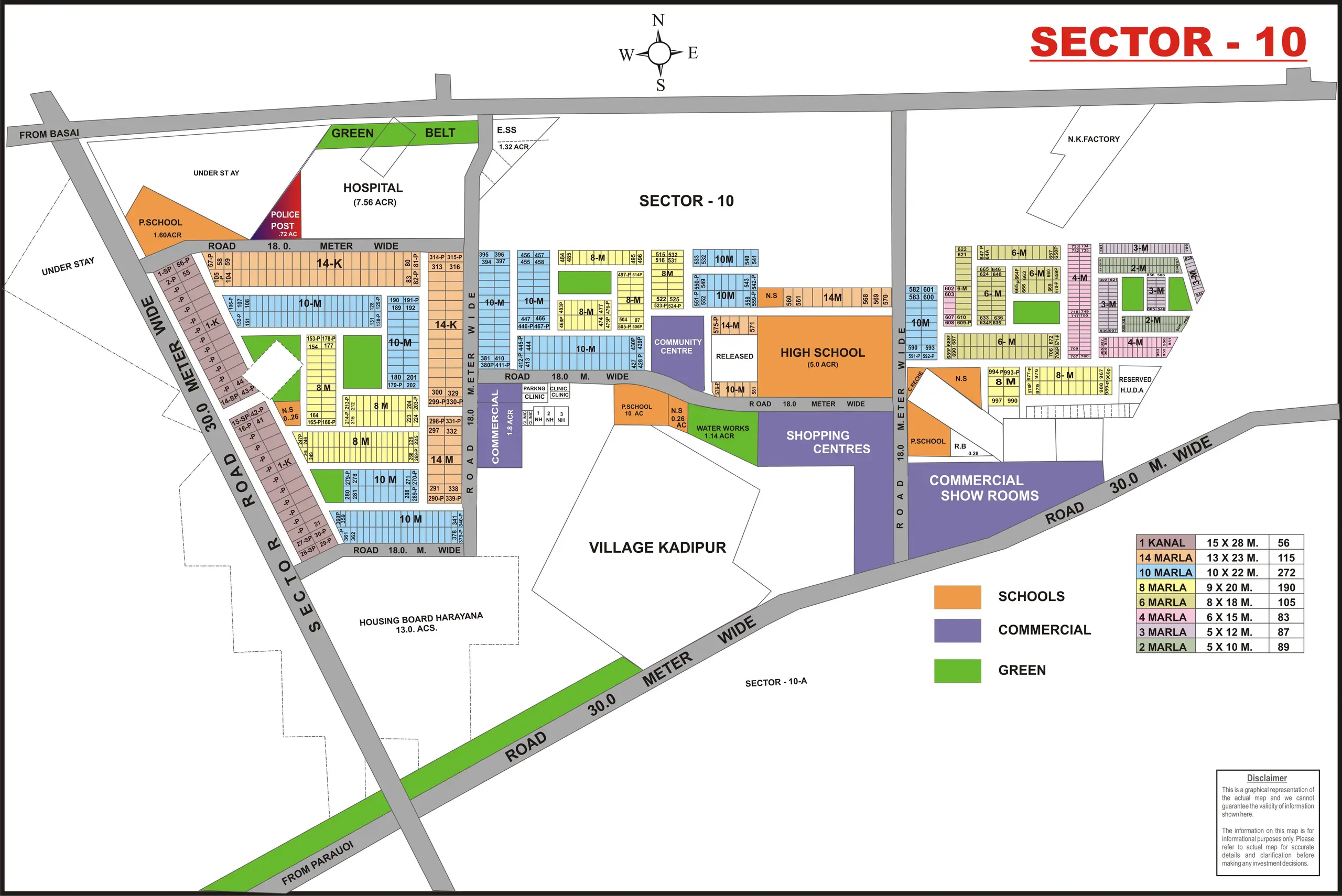 Sector 10 plot map