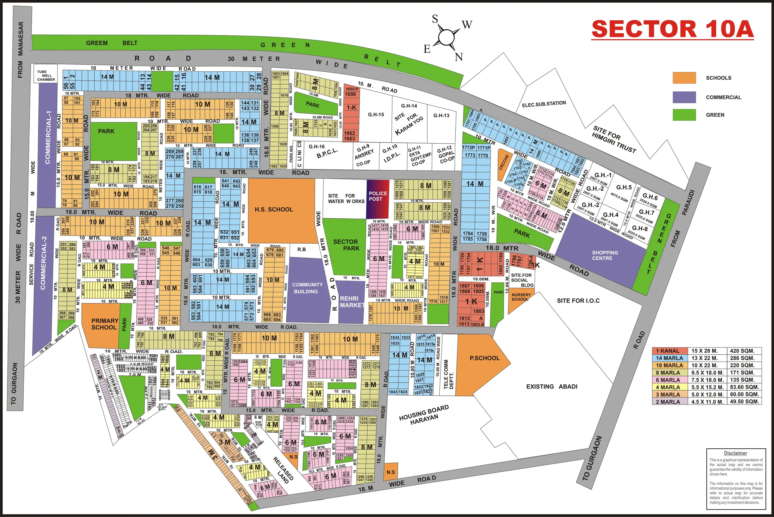 Sector 10A plot map