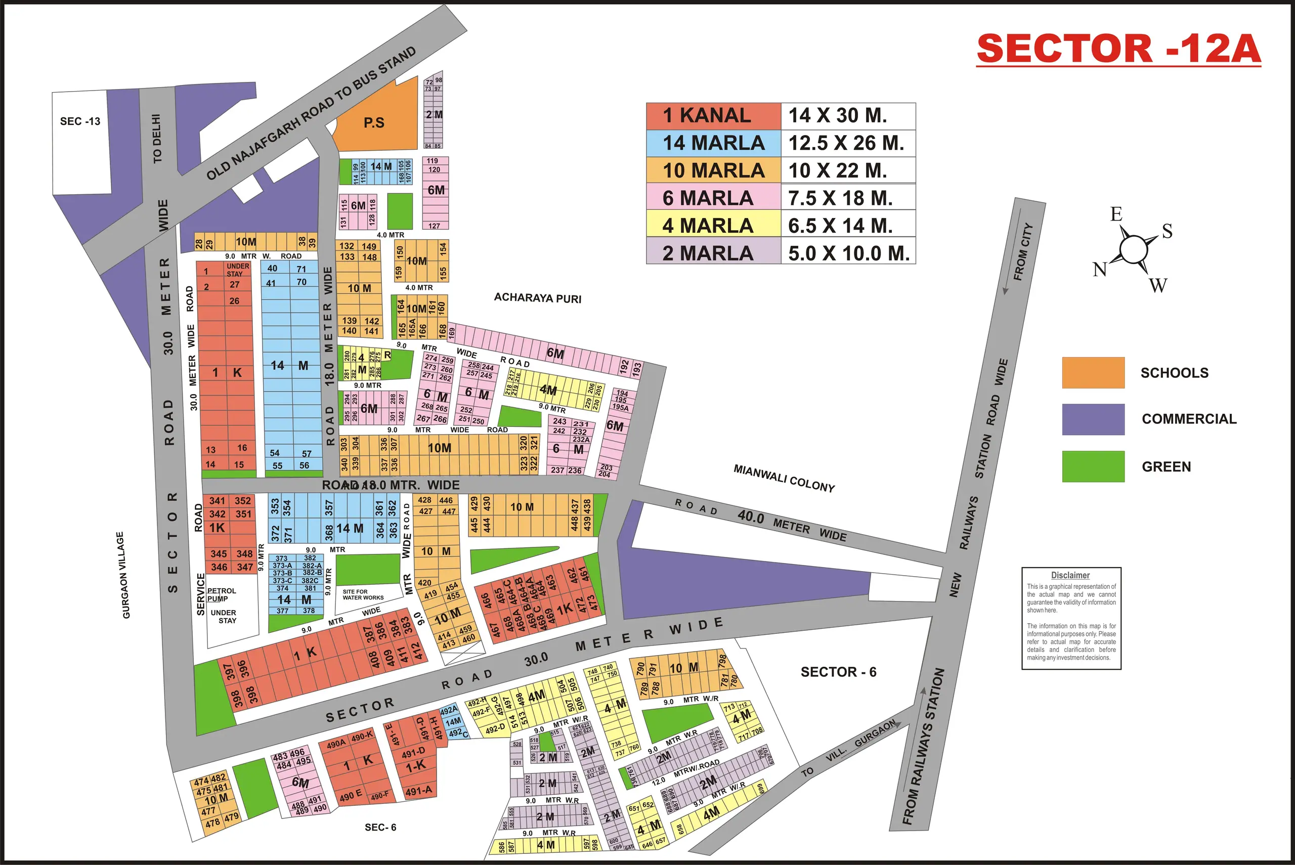 Sector 12A plot map, Gurugram