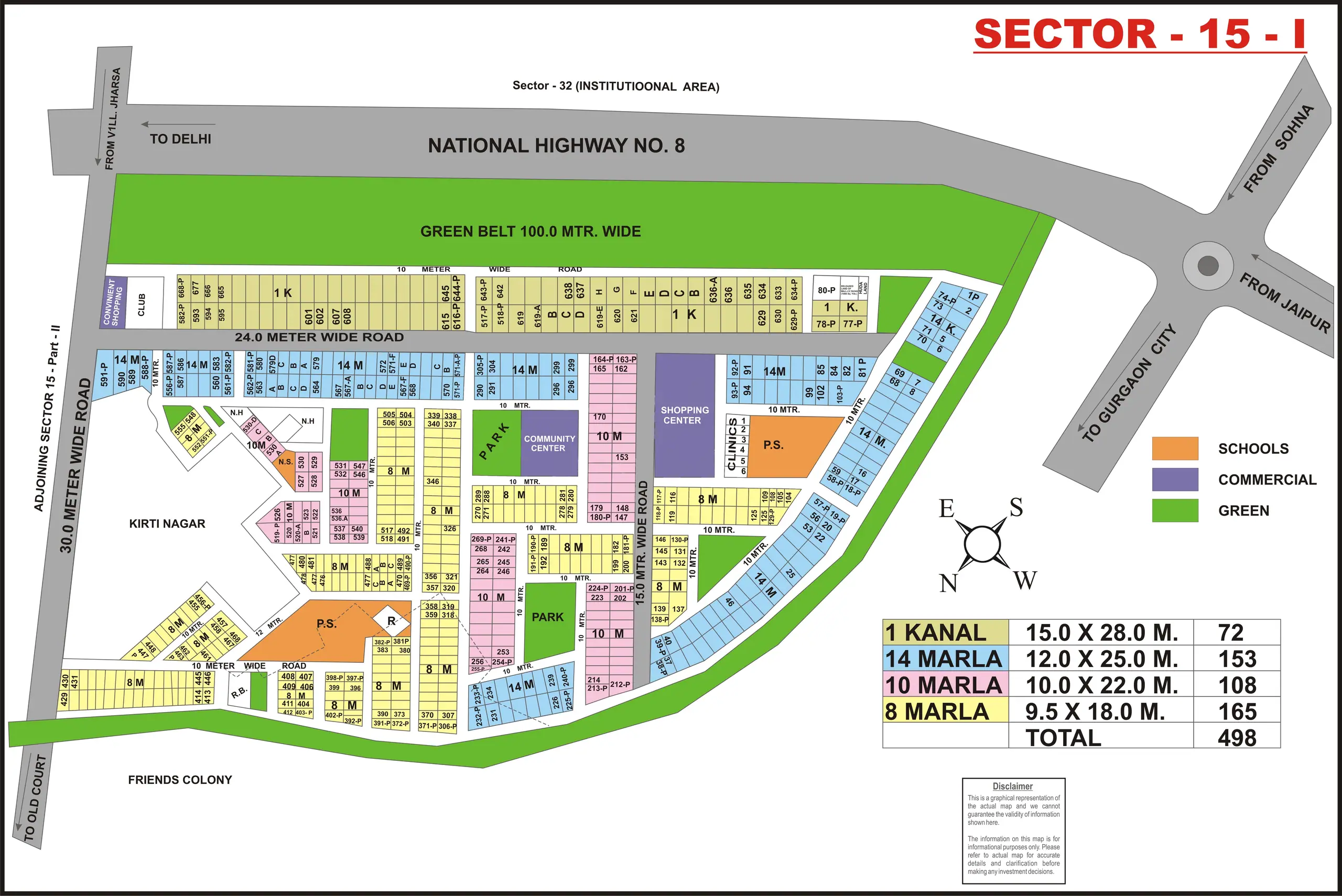 Sector 15 Part 1 plot map