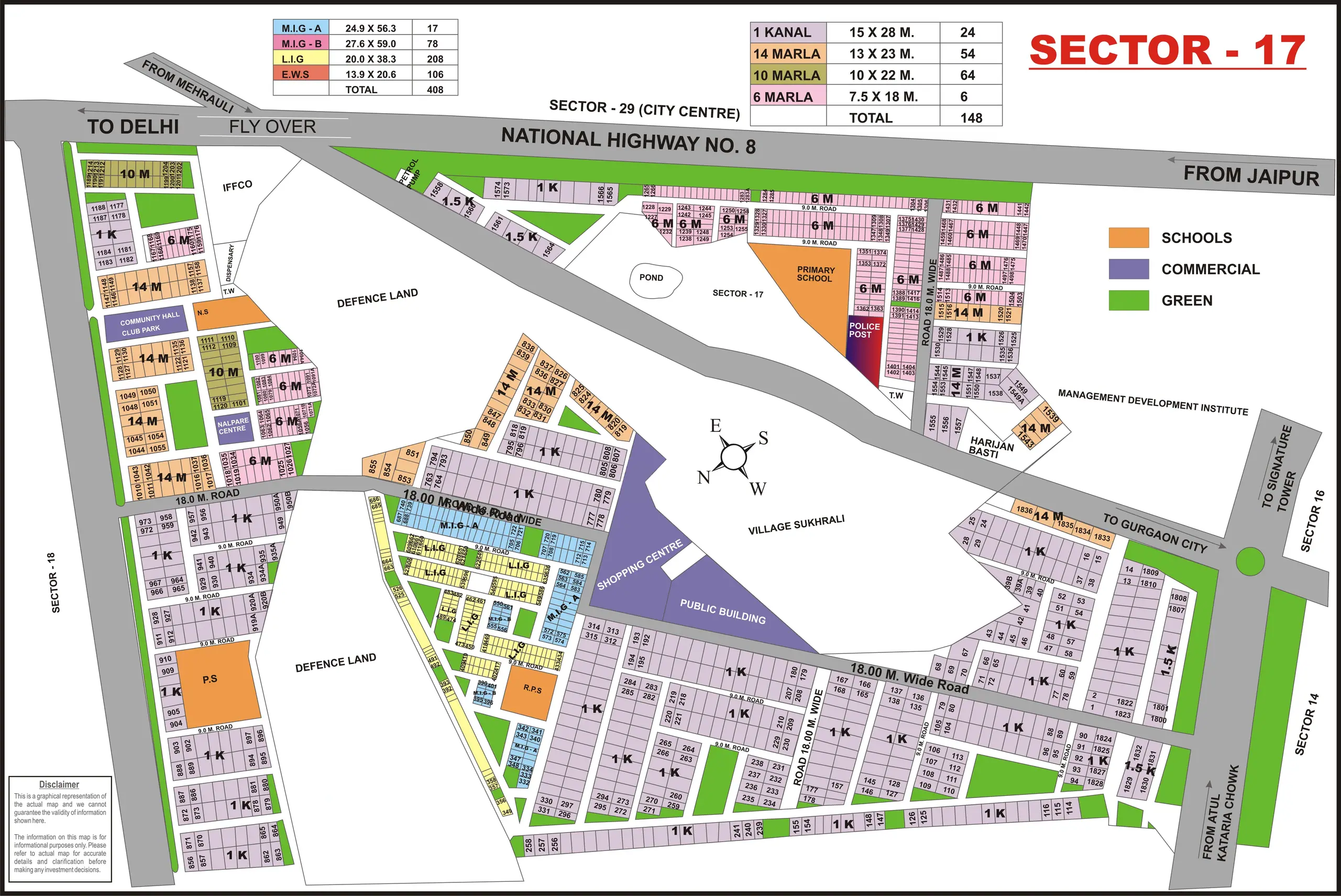 Sector 17 plot map, Gurugram
