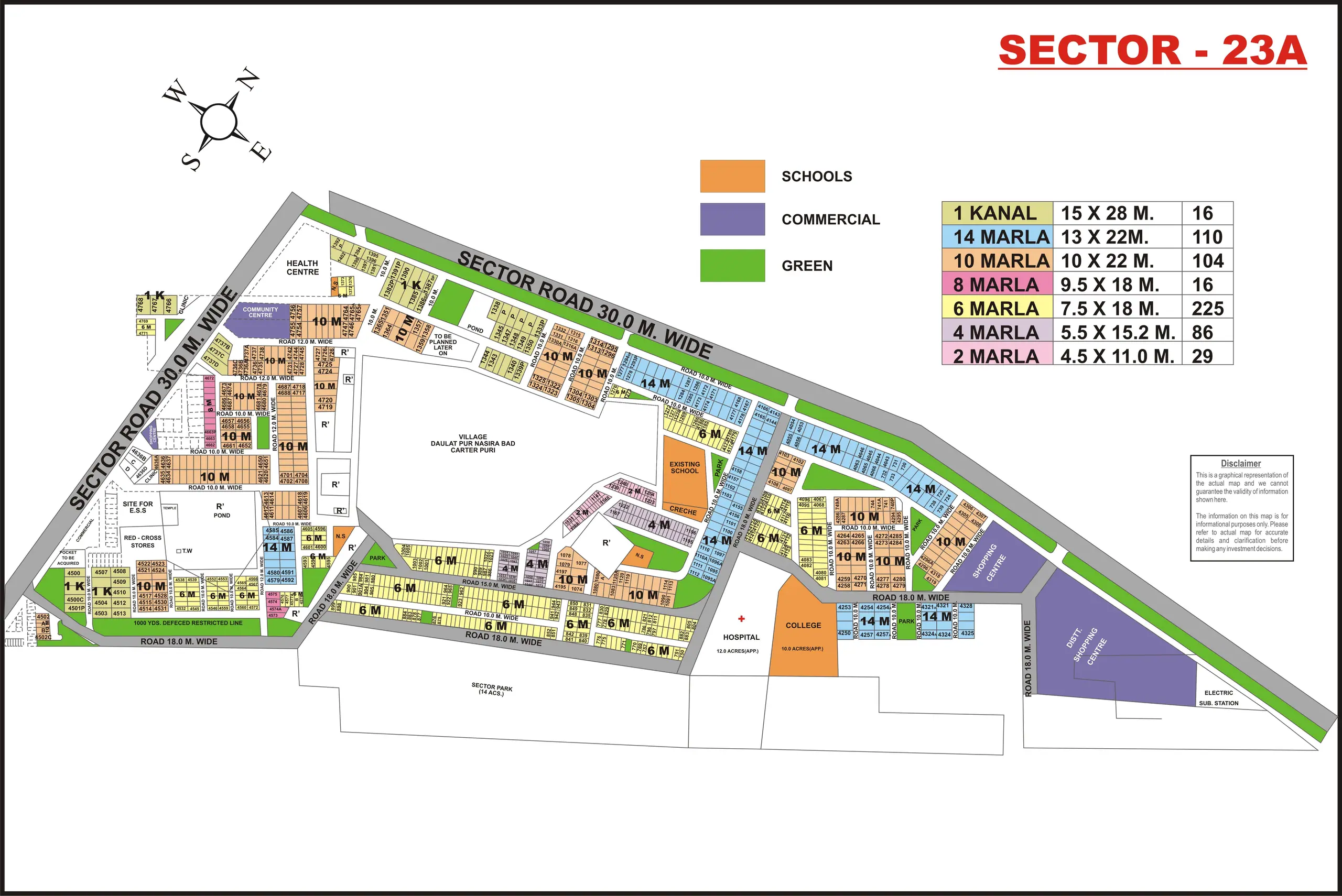 Sector 23A plot map, Gurugram