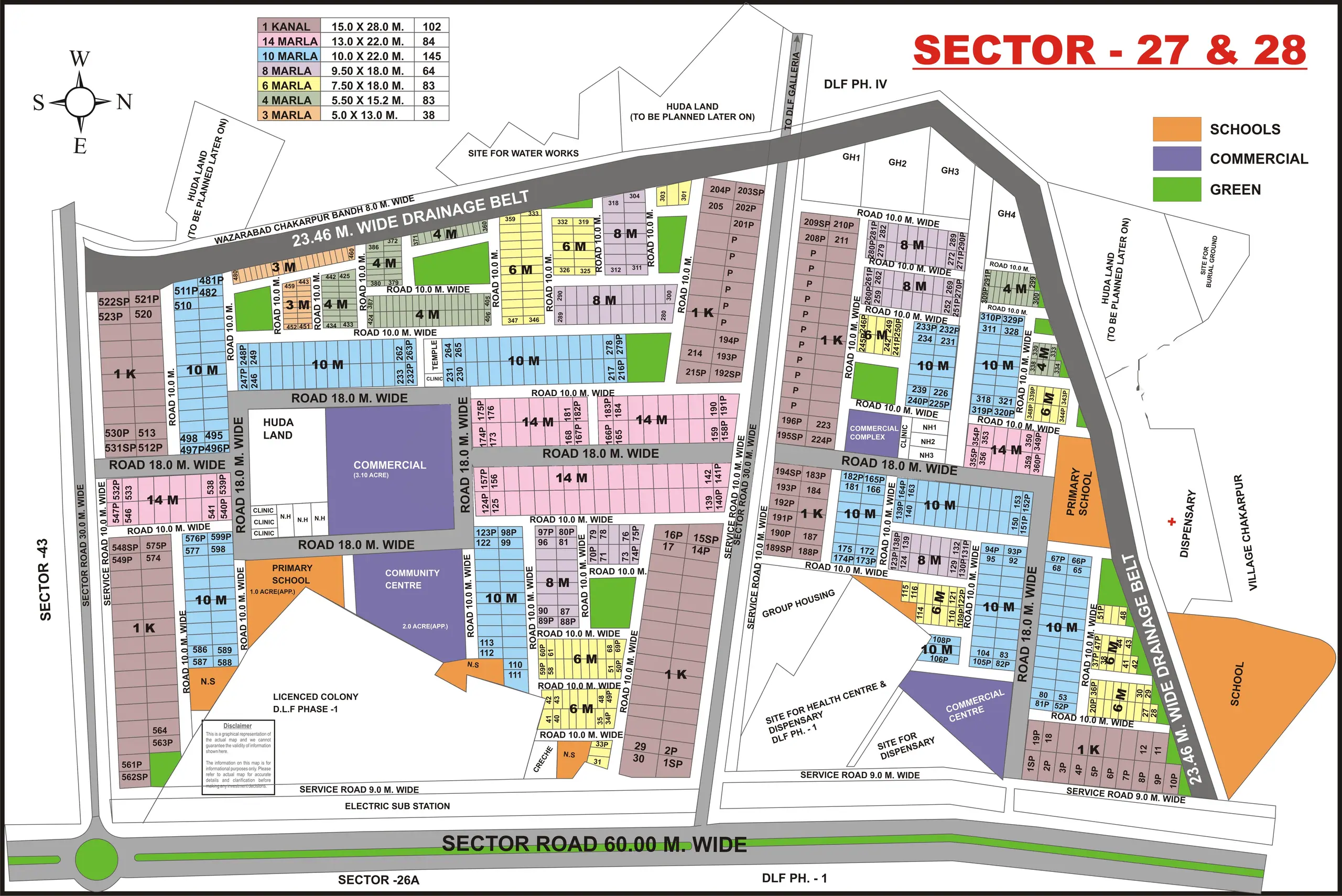 Sector 27 & 28 plot map