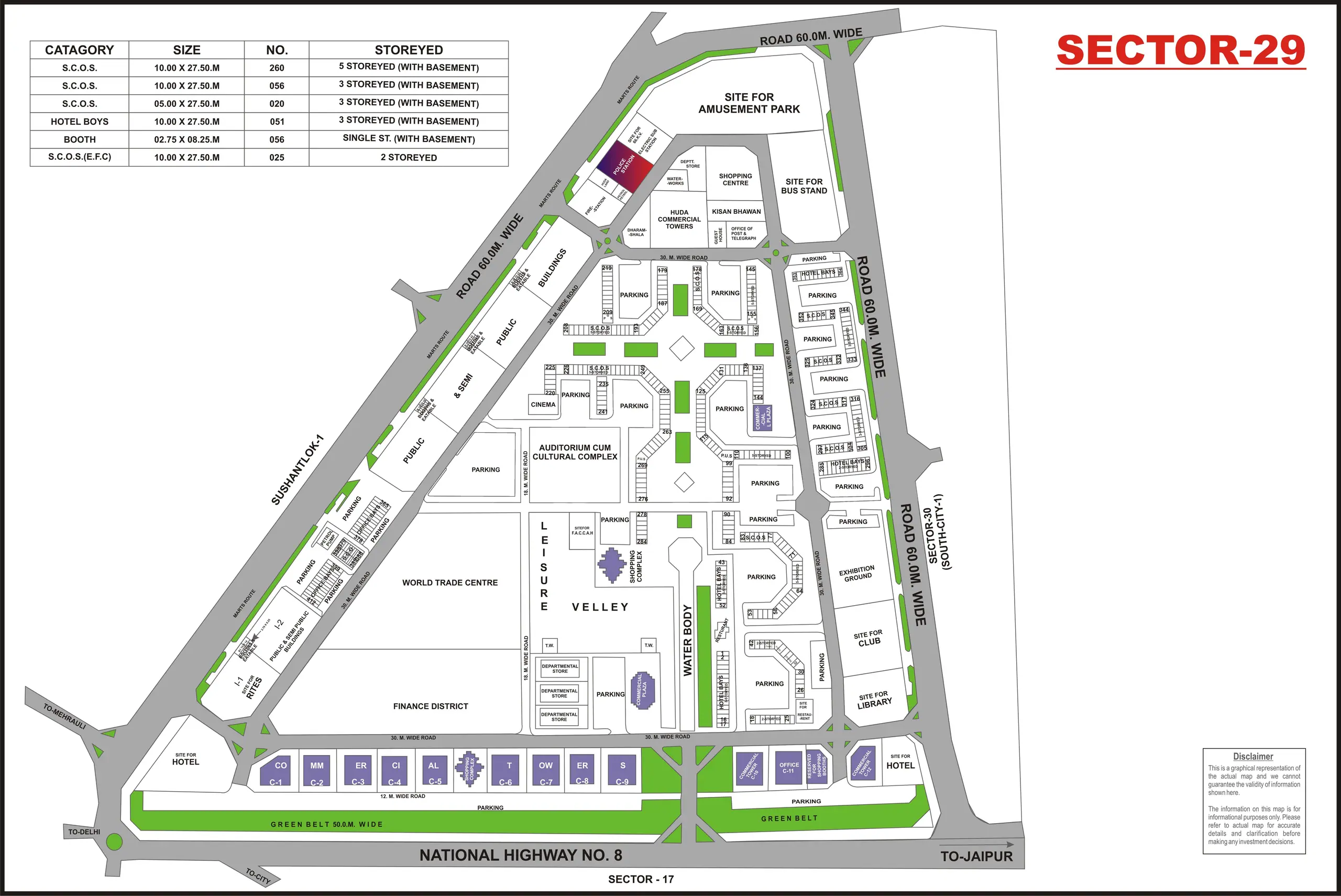 Sector 29 plot map, Gurugram