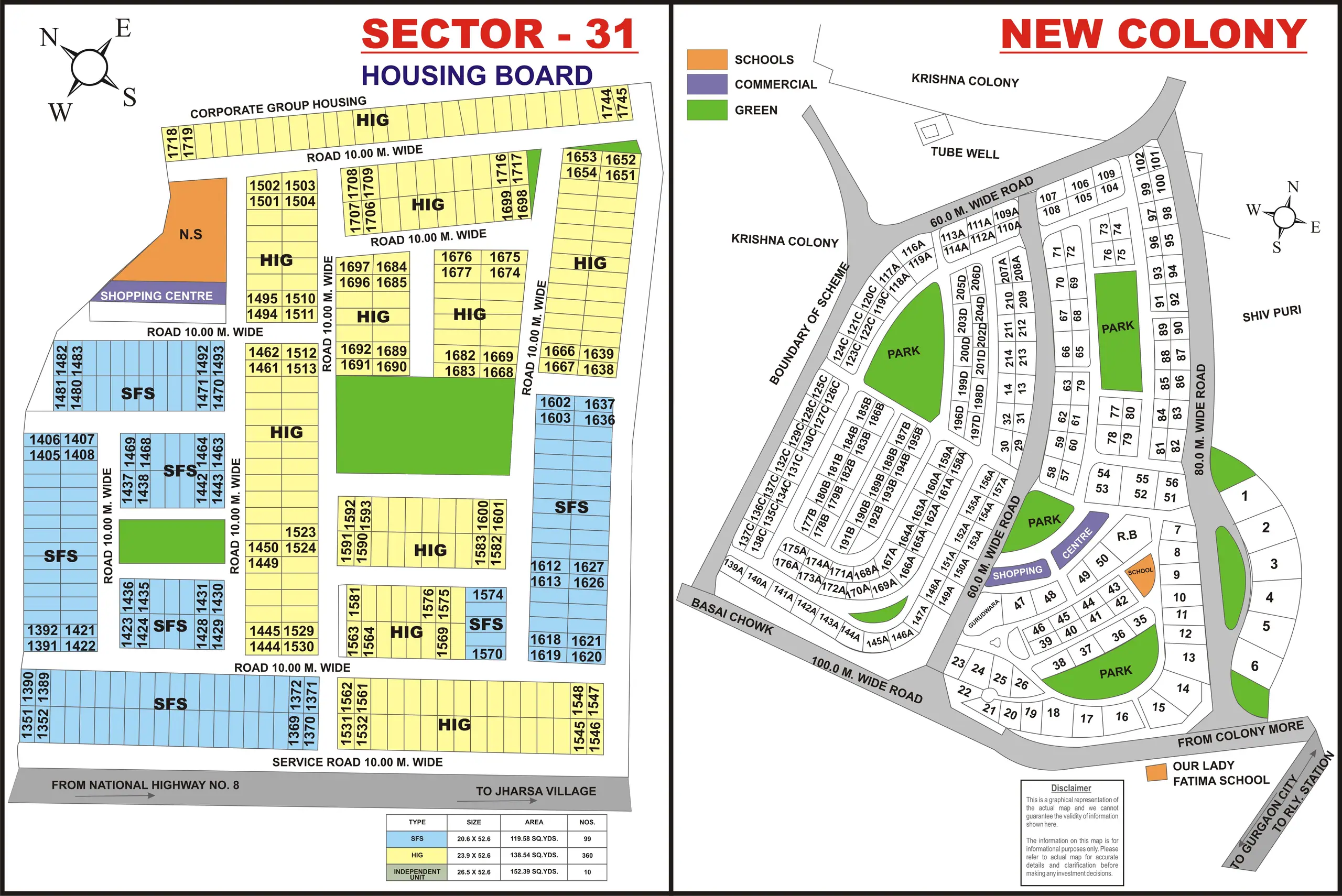 Sector 31 plot map, Gurugram