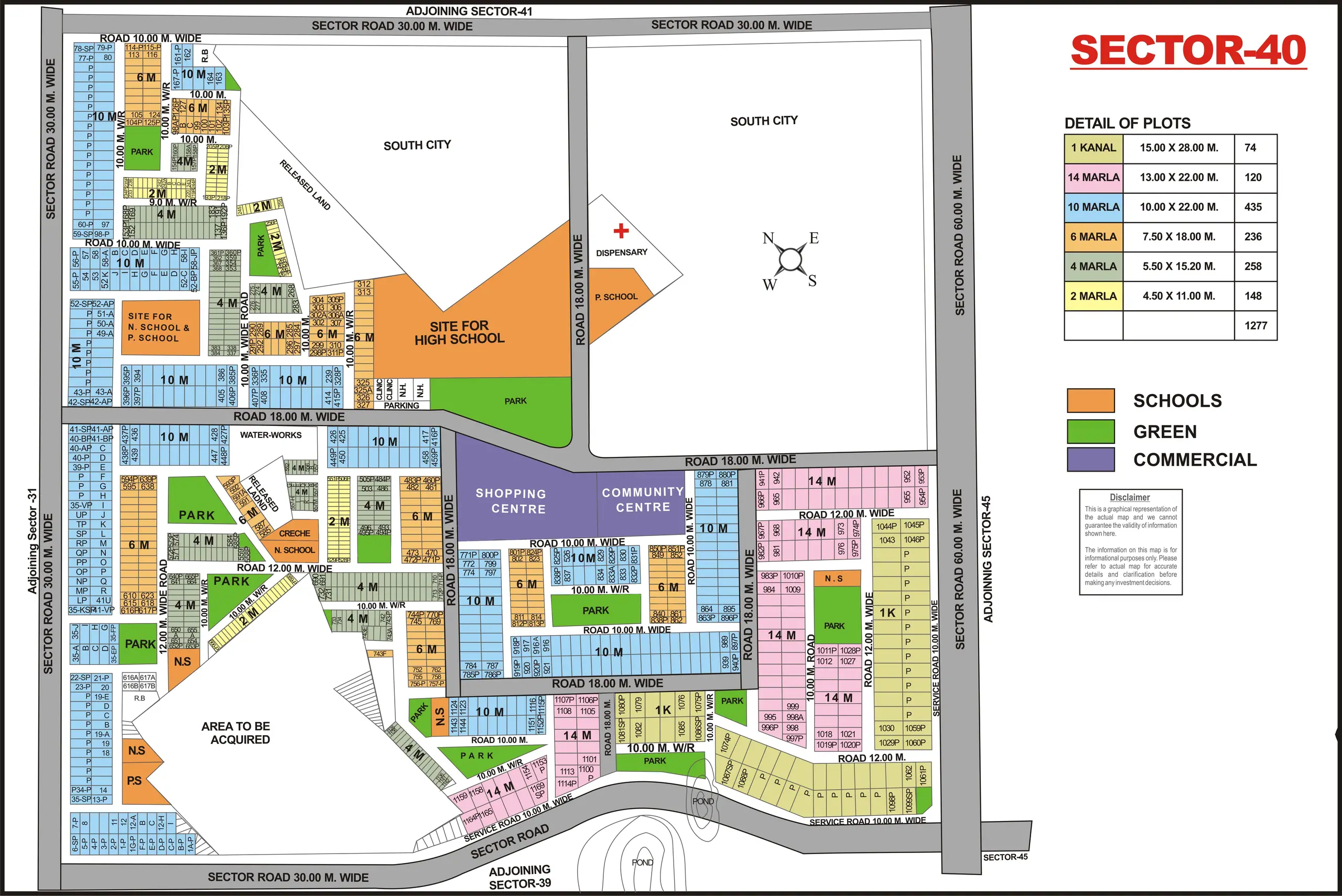 Sector 40 plot map