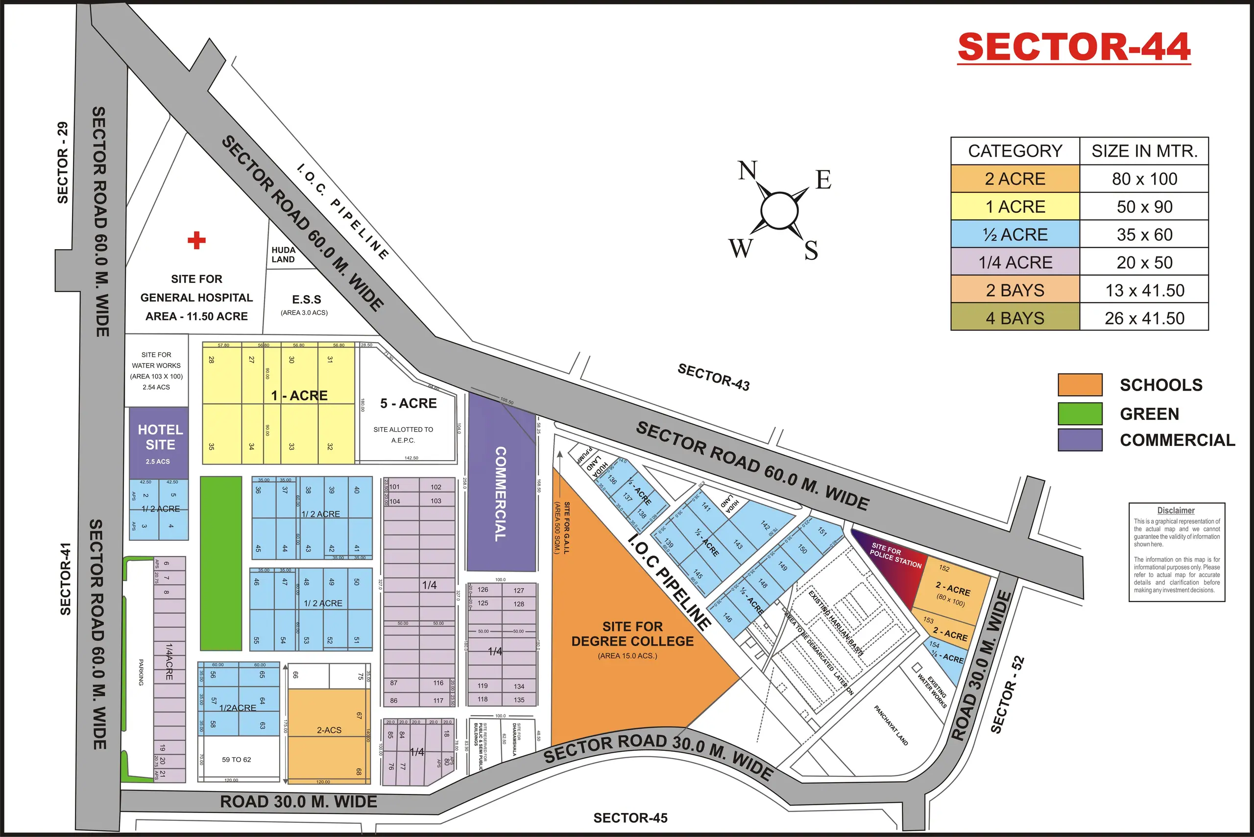 Sector 44 plot map