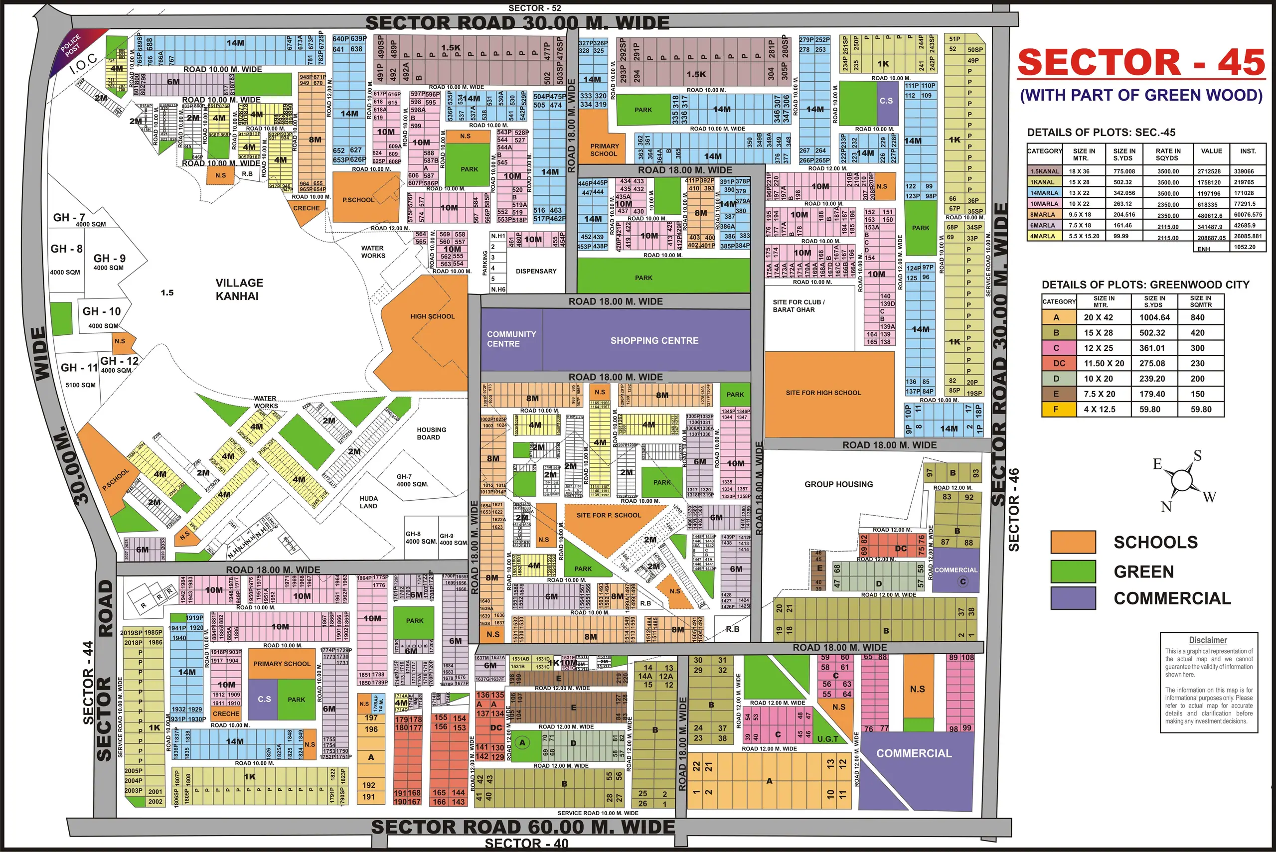 Sector 45 plot map