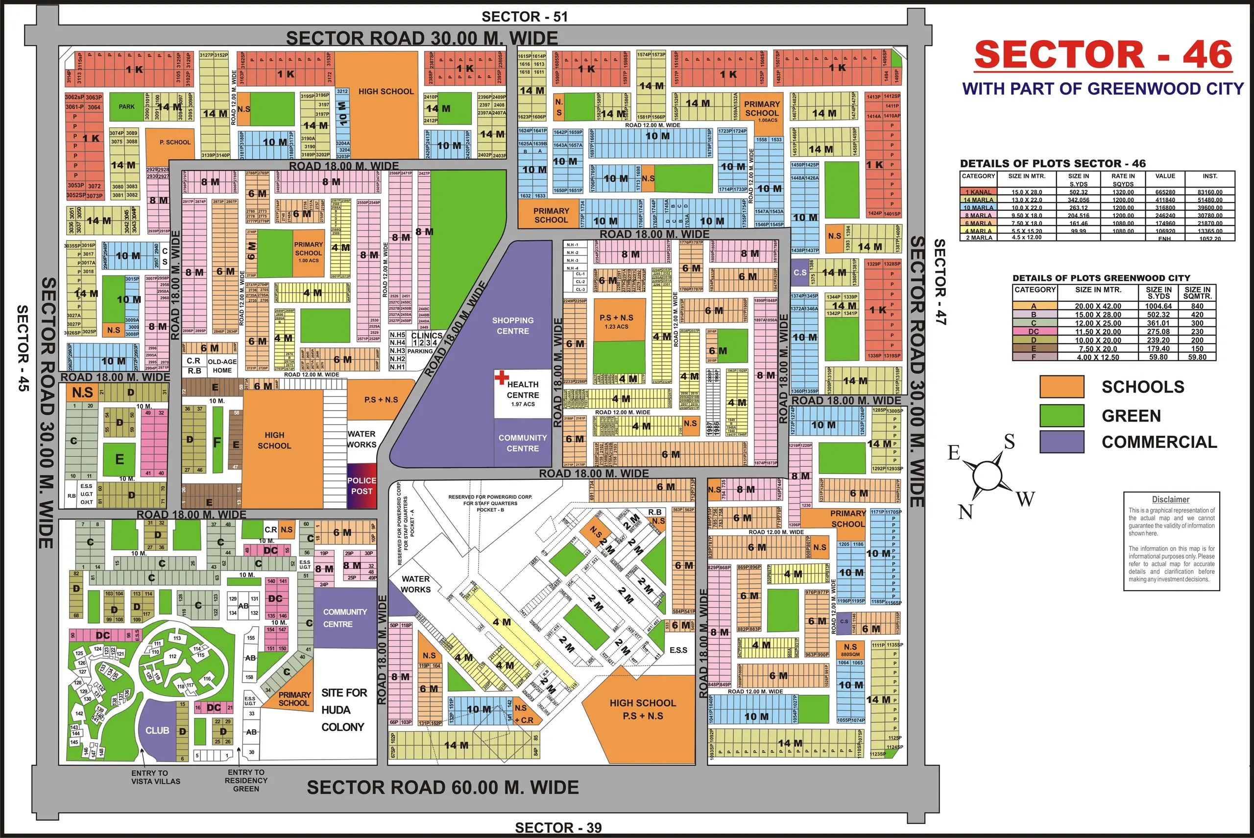 Sector 46 plot map, Gurugram