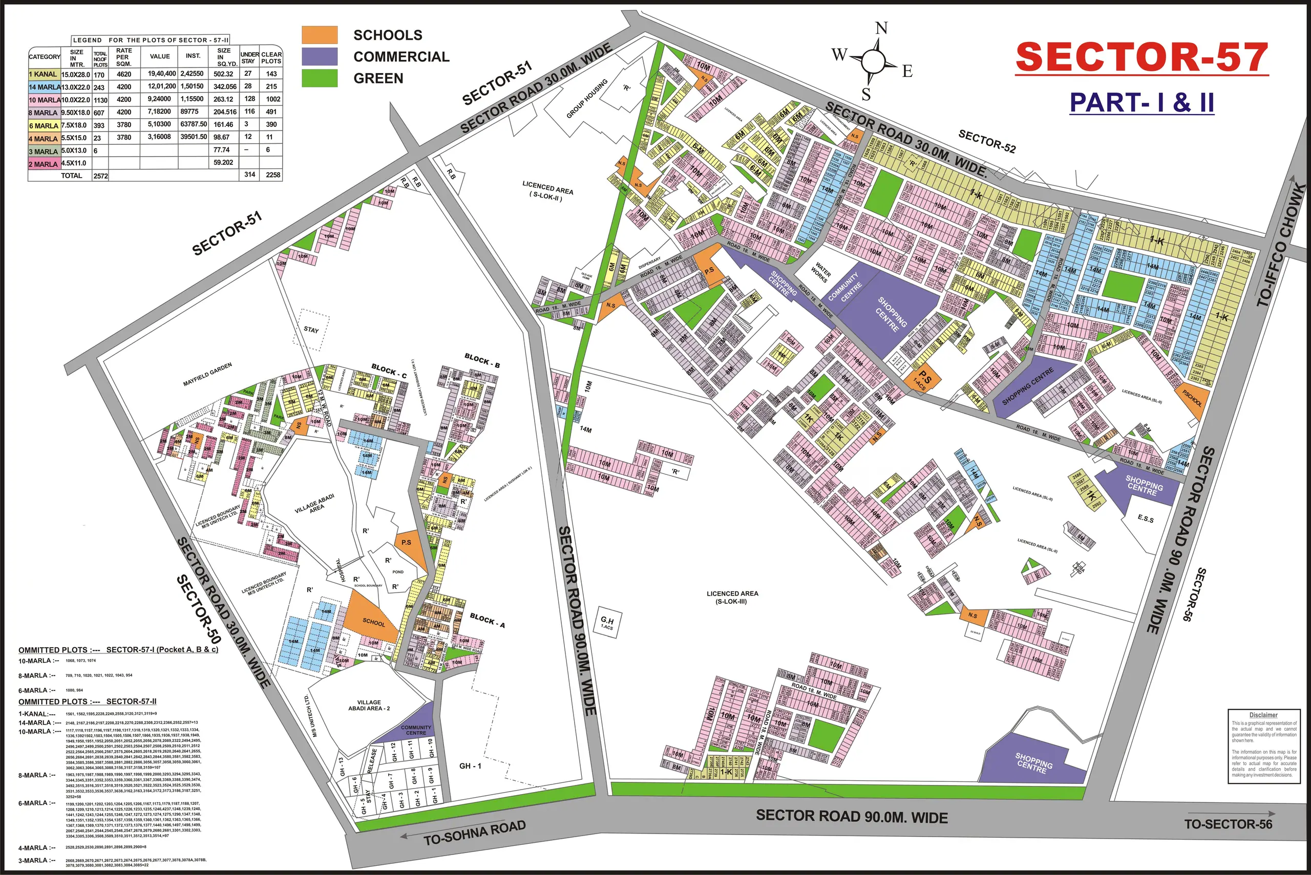 Sector 57 plot map, Gurugram