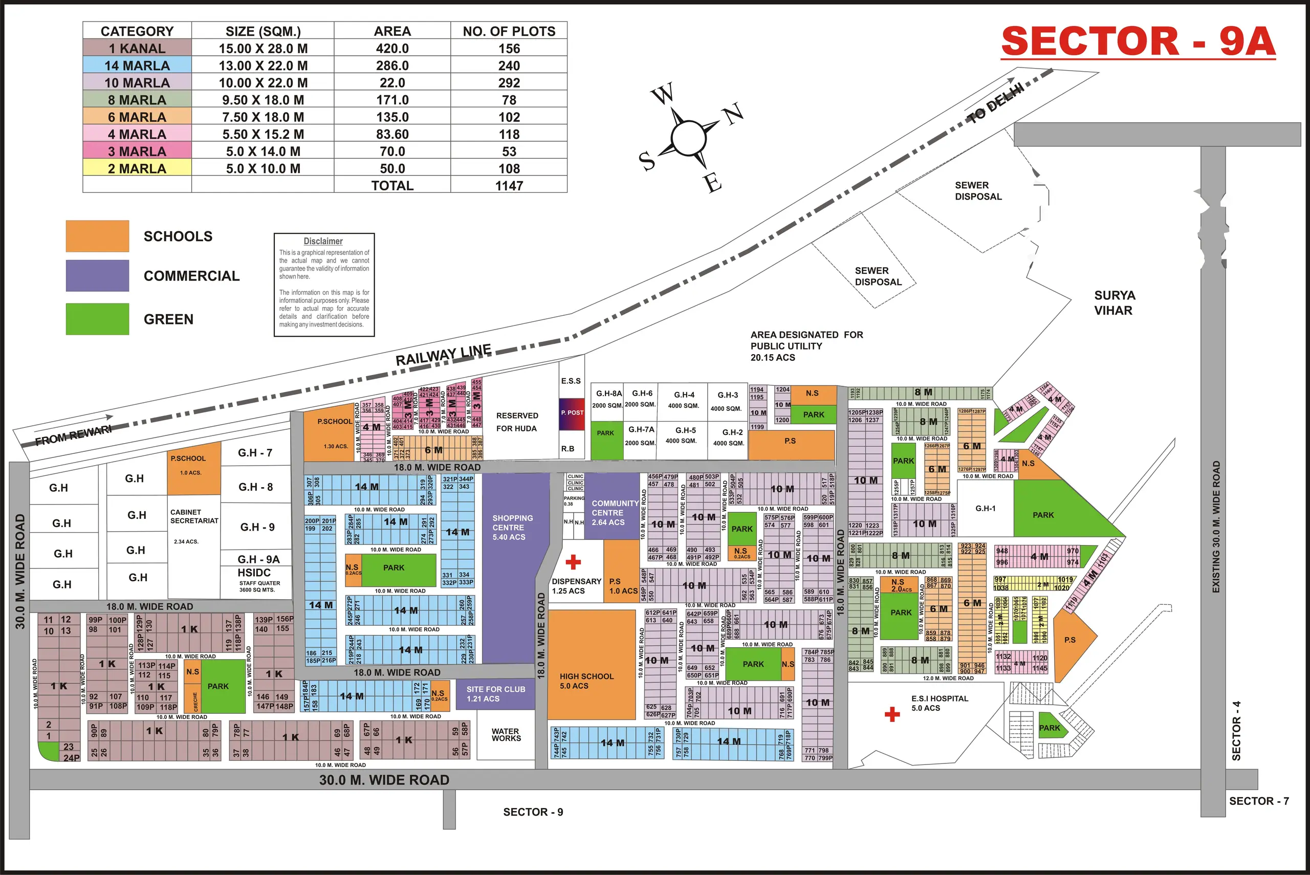 Sector 9A plot map