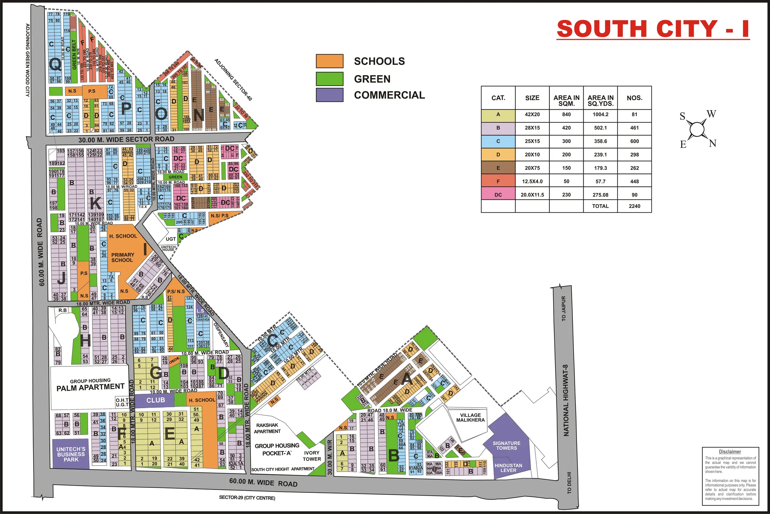 South City 1 plot map, Gurugram