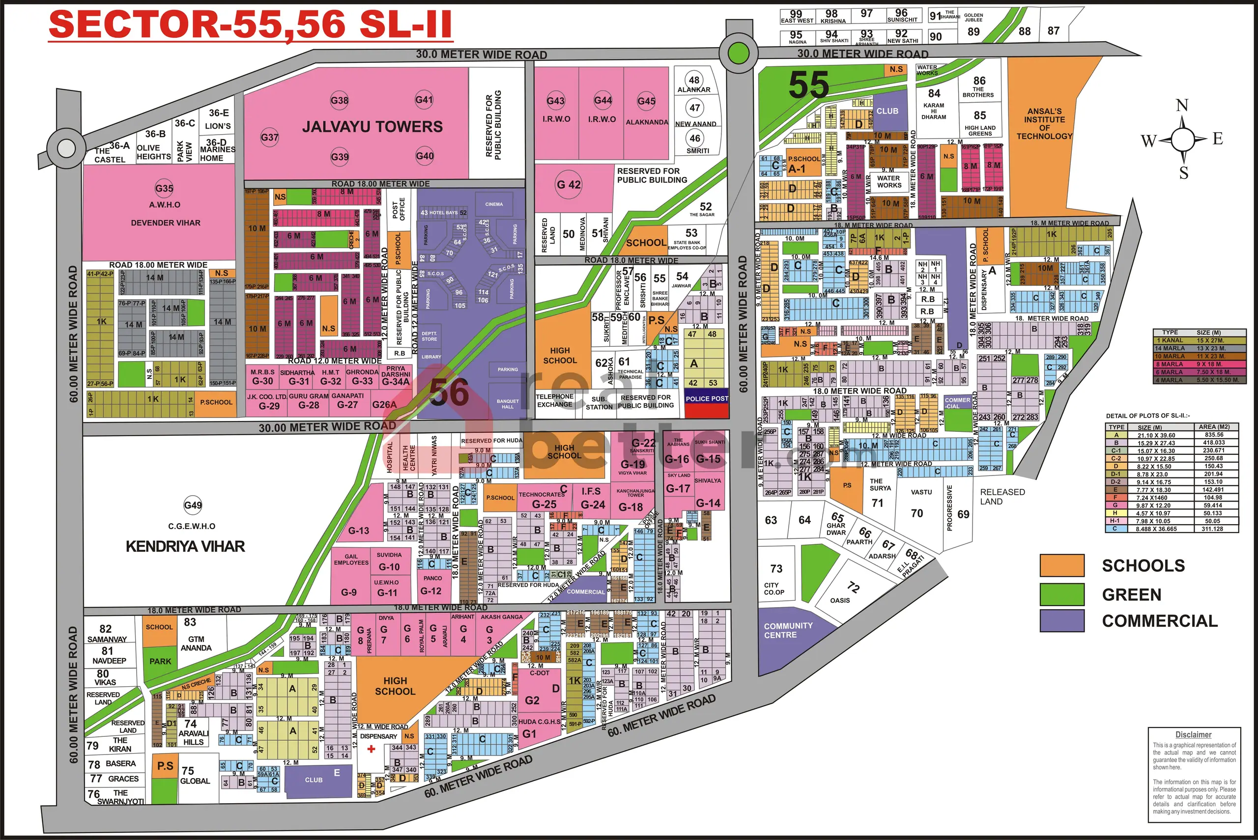 Sushant Lok 2 plot map