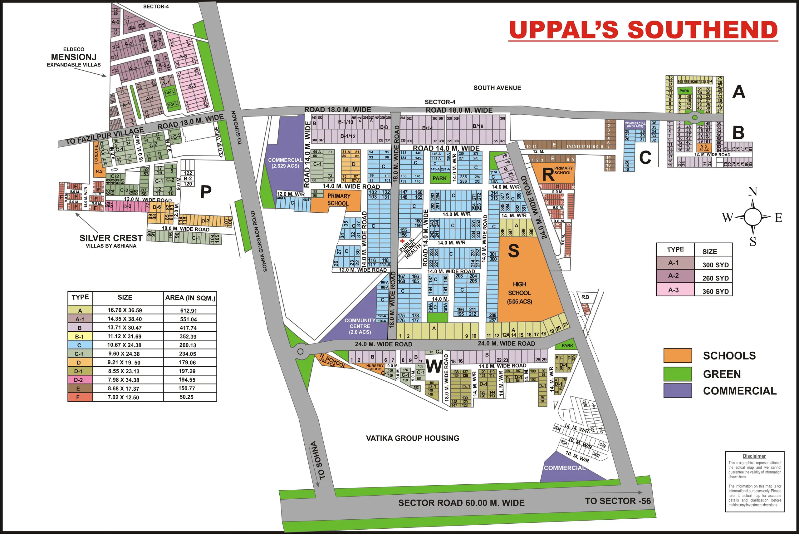 Uppal Southend plot map, Gurugram