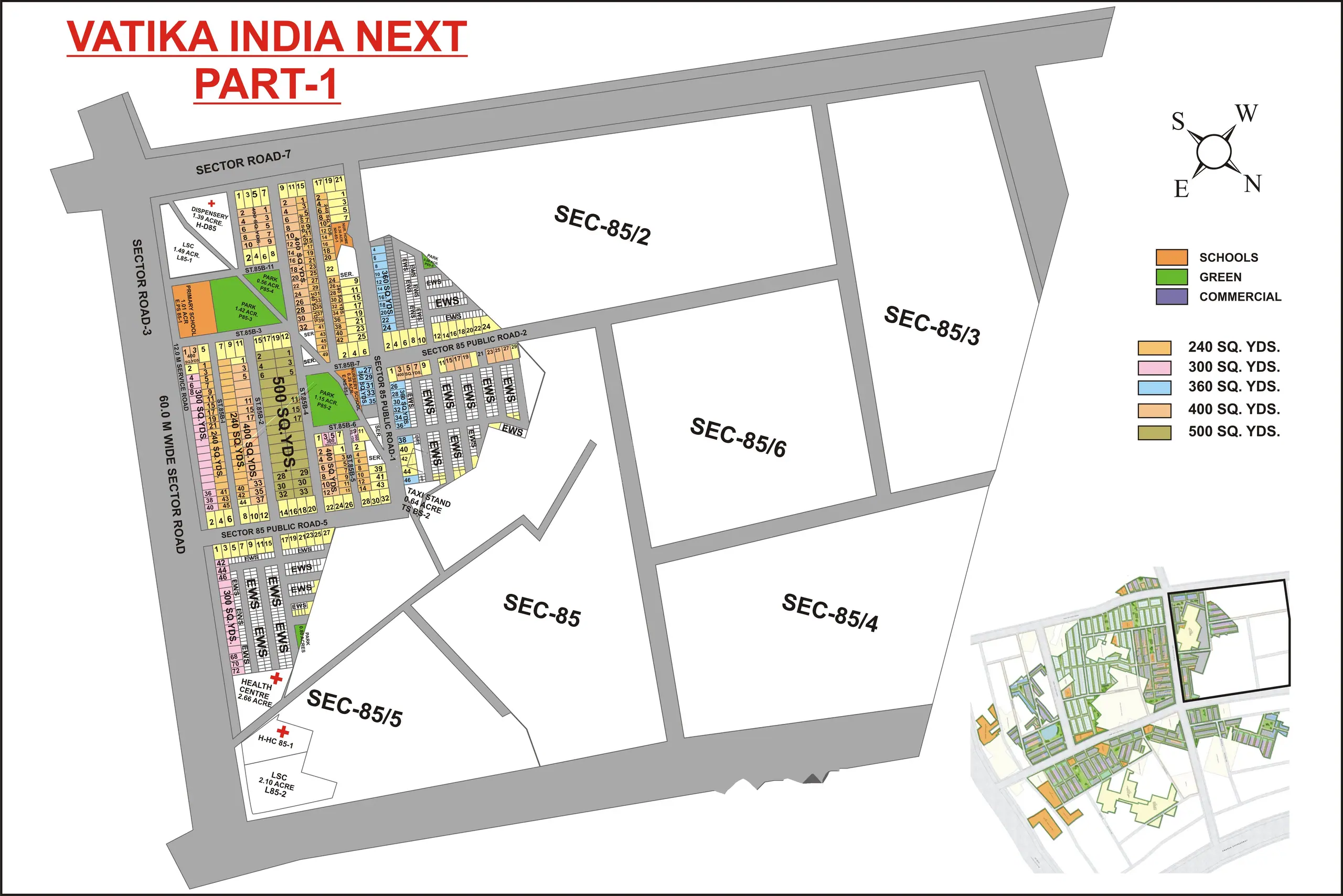 Vatika India Next 1 plot map, Gurugram