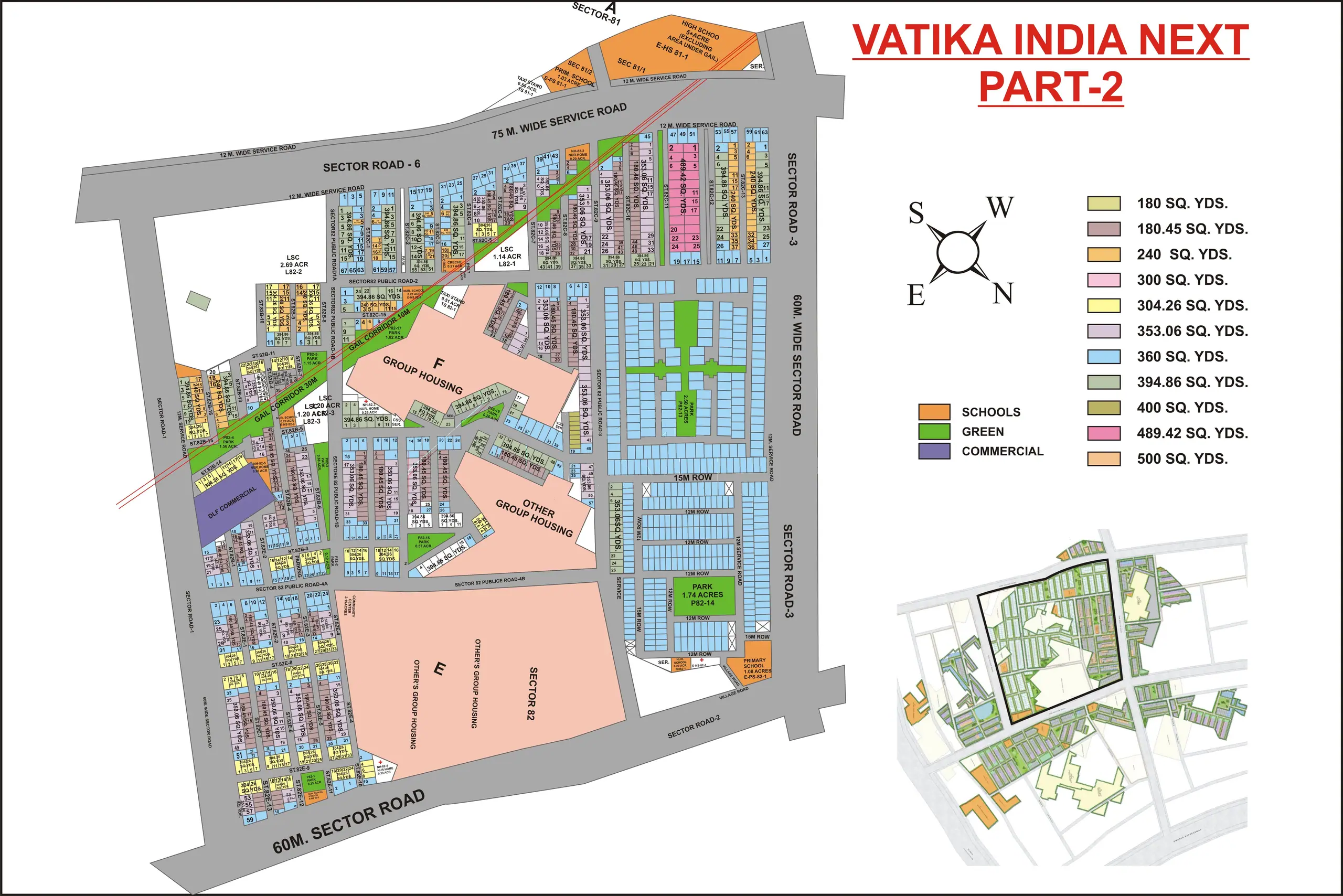 Vatika India Next 2 plot map, Gurugram