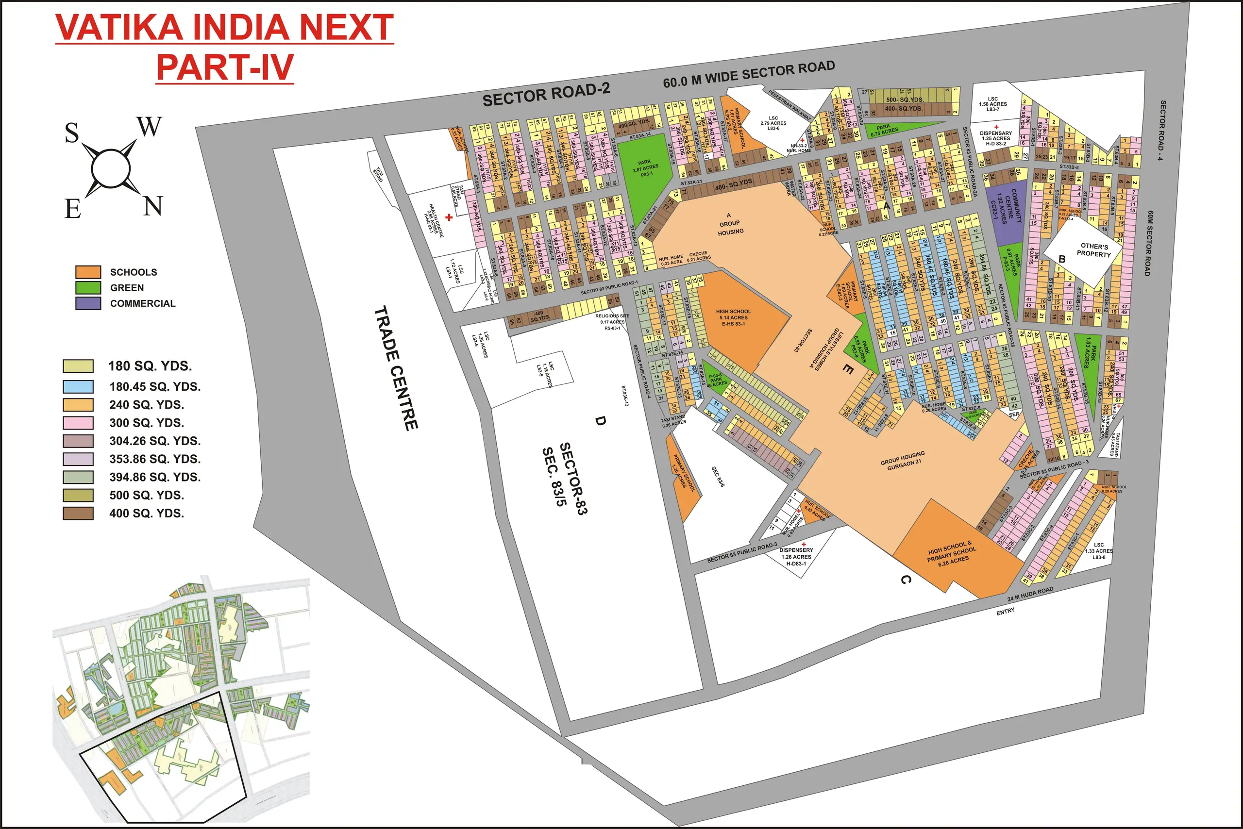 Vatika India Next 4 plot map